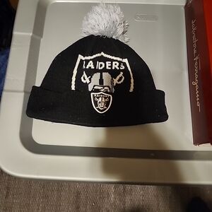 New Era Black and Gray Raiders Beanie